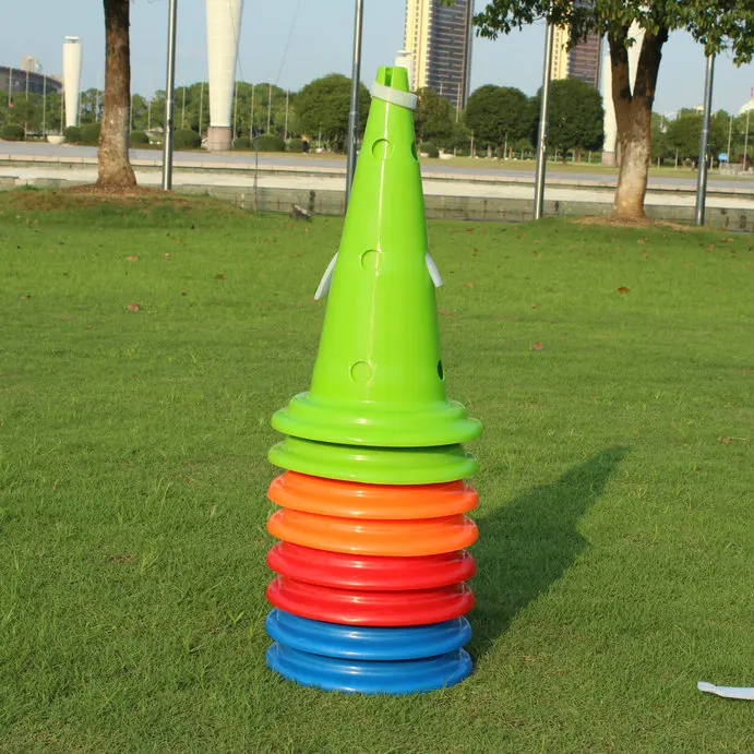 colorful LDPE football training cones practice safety cones training markers