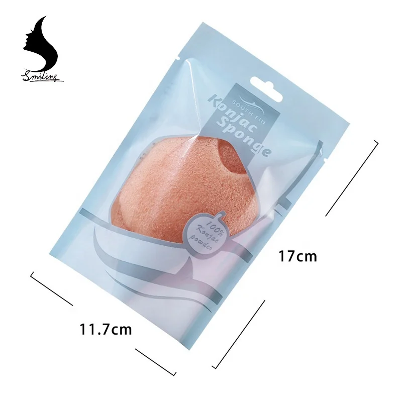 
100% Organic Nature Soft Body Shower Cleansing Scrubber Puff Cute Fish Shape Baby Use Konjac Sponge 