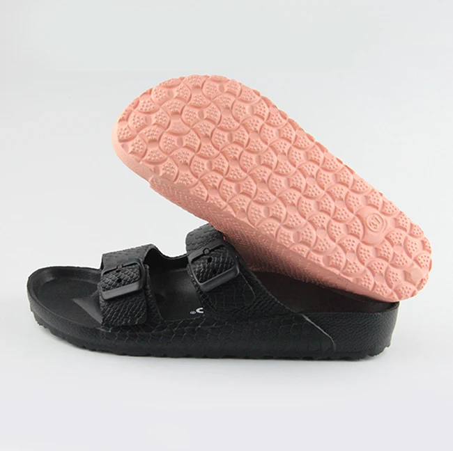 Hot Sale Double Strap with Alligator Pattern EVA Sole Shoes Sandal Women