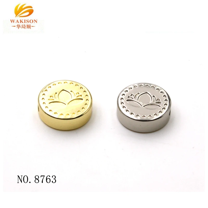 
Zinc Alloy Custom Engraved Metal Logo Beads 