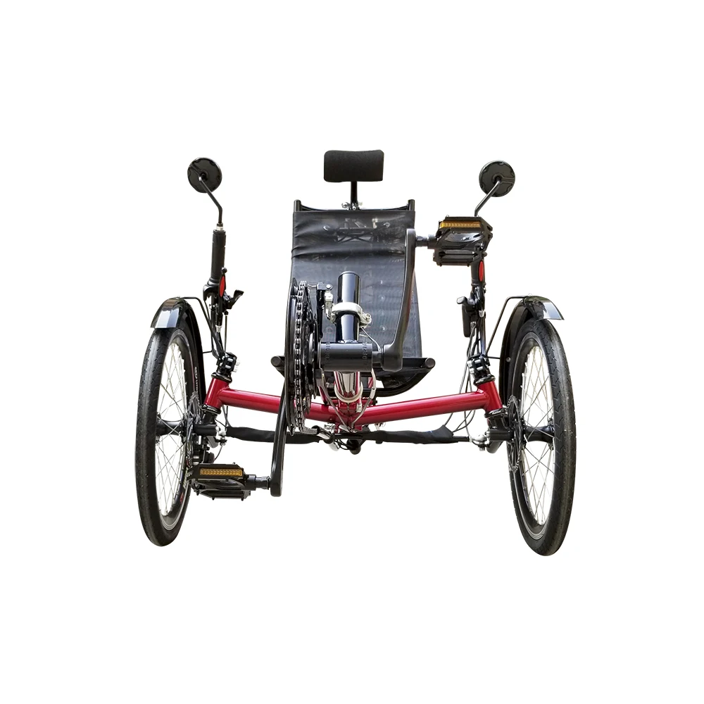 Free Shipping Rear Suspension 250W or 500W Electric 3 Wheel Semi Recumbent Bikes Trike for Adults