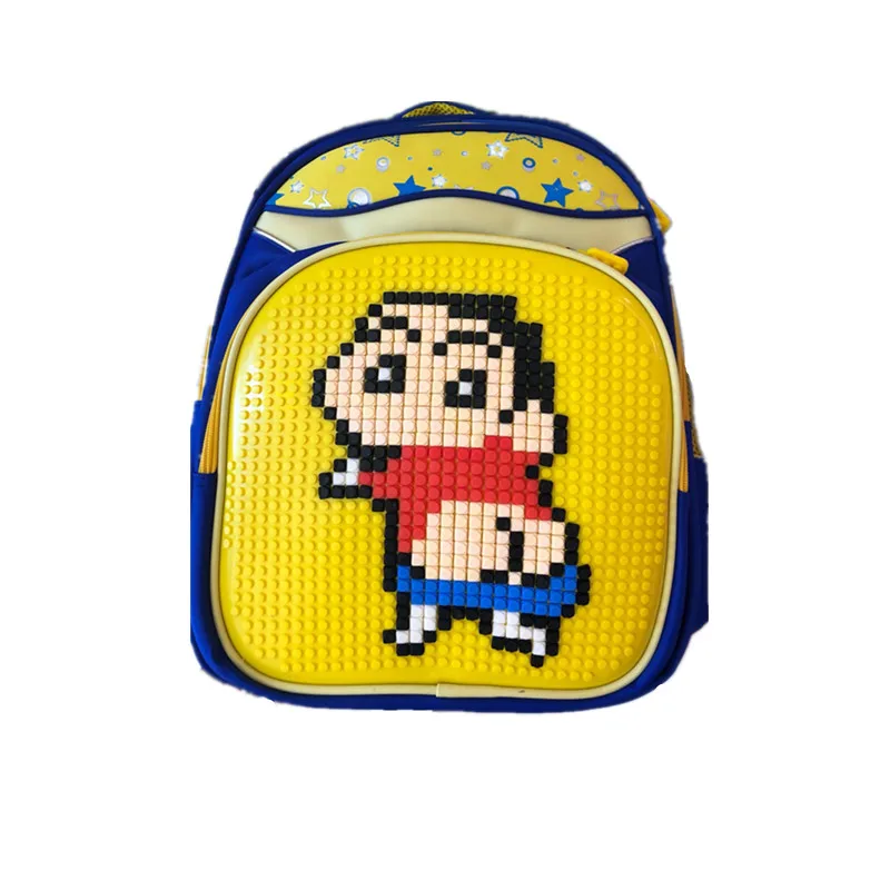 High Quality Silicone Puzzle DIY Kids School Bag Backpack Lego