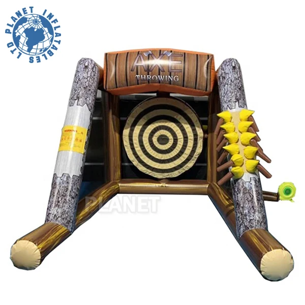 New Design Axe Throwing Inflatable Challenge Carnival Game / Flying Inflatable Axe Throwing Game For sale (62109892807)