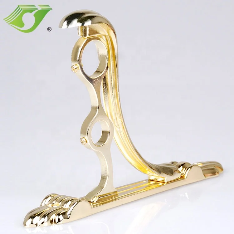 Wholesale customized curtain rod brackets / brass hanging pole bracket