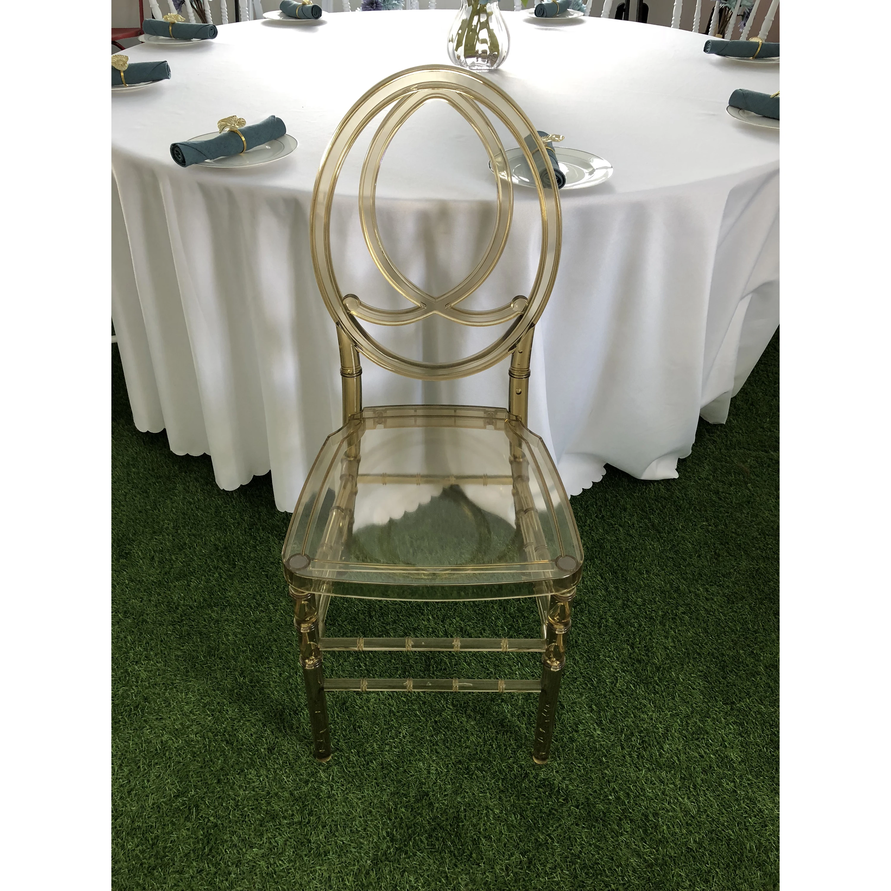 Plastic Polycarbonate Clear resin transparent royal wedding napoleon event rental acrylic chairs for sale