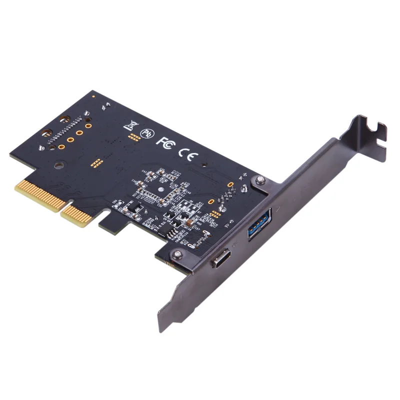 whole sale  PCI-express Gen 2 USB 3.1 PCIe 4X Type C add on card
