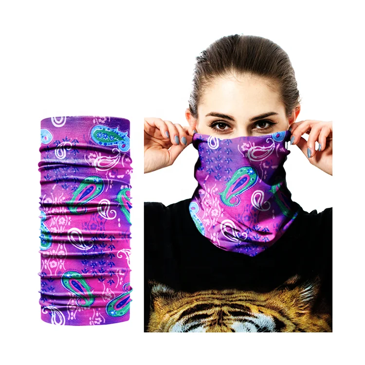 wholesale bandana style sublimation printing tube face veil scarf