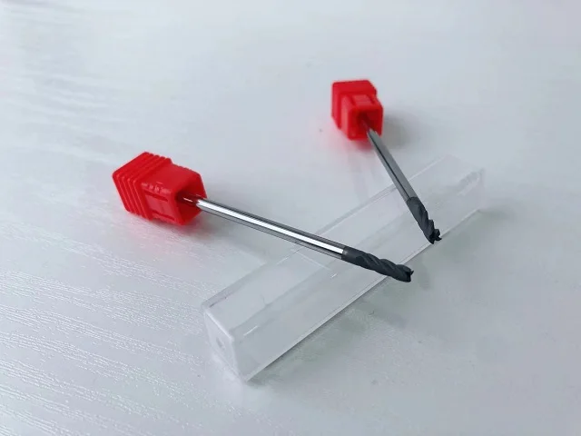 CVD diamond coated 1/4 inch Carbide End mill Diamond Coated Carbide Radius End Mill for graphite machining carbide endmill