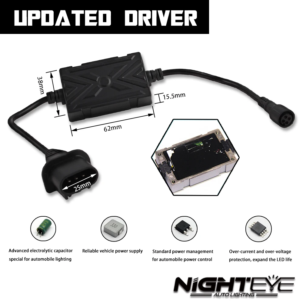 Nighteye fanless 10000 lumens X1 880 5202 9005 9006 9012 H1 H3 H4 H7 H11 H13 car led headlights h4