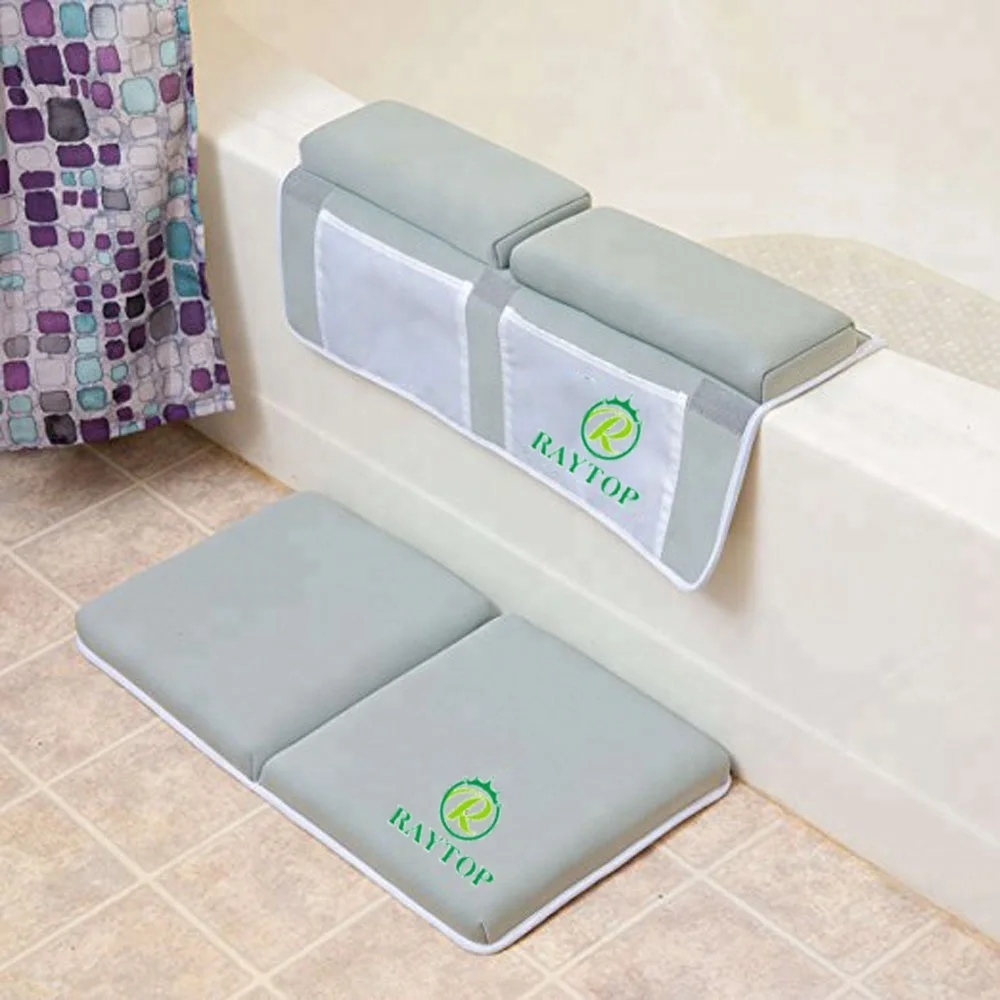 Foldable Baby Kneeling Bath Mat Kneeler and Elbow Rest Bath Kneeling Pad with Toy Organizer