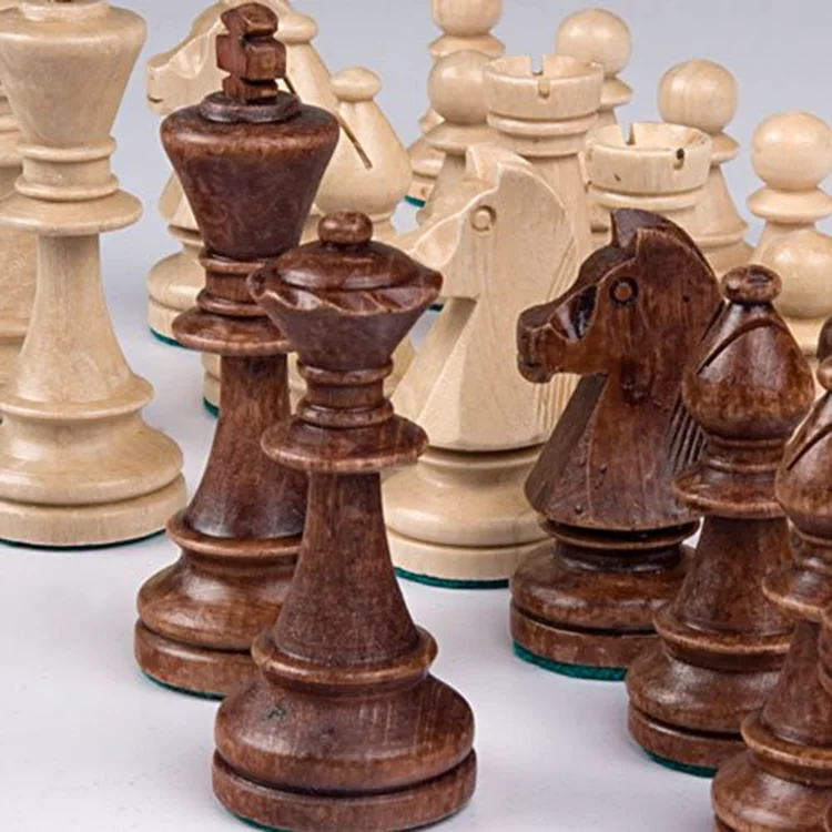 Wholesale popular high quality antique wooden 3 in 1 folding board game chess pieces set with wooden box