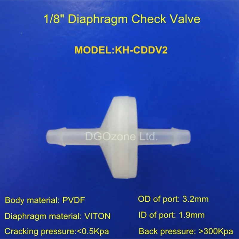 
PVDF small plastic check valve micro one way valve ozone check valves NRV 1/16, 1/8, 3/16, 1/4, 5/16, 3/8 