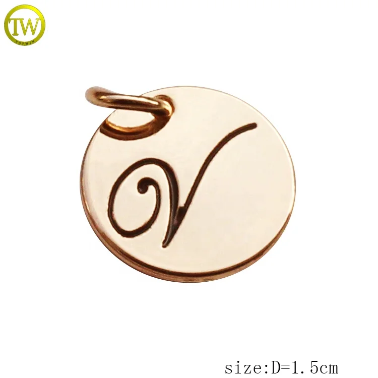 Metal charm Jewelry Brand Tags For Necklace & Bracelet,Floating Locket Plate