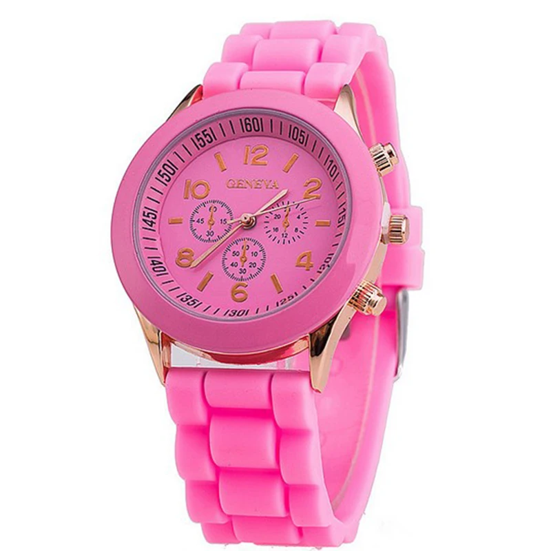 Unisex Geneva Silicone Jelly Gel Quartz Analog Sport Wrist geneva Watch