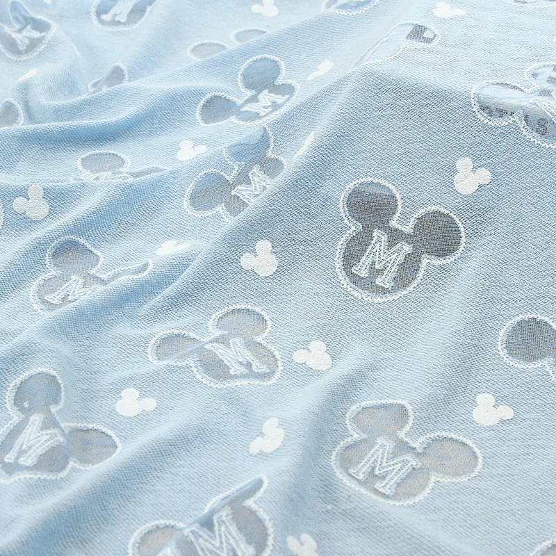 Высокое качество, оптовая продажа, новый светло-голубой симпатичный Микки Маус, удобная сгоревшая ткань