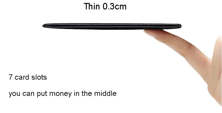 Black real leather name card holder with custom embossed logo