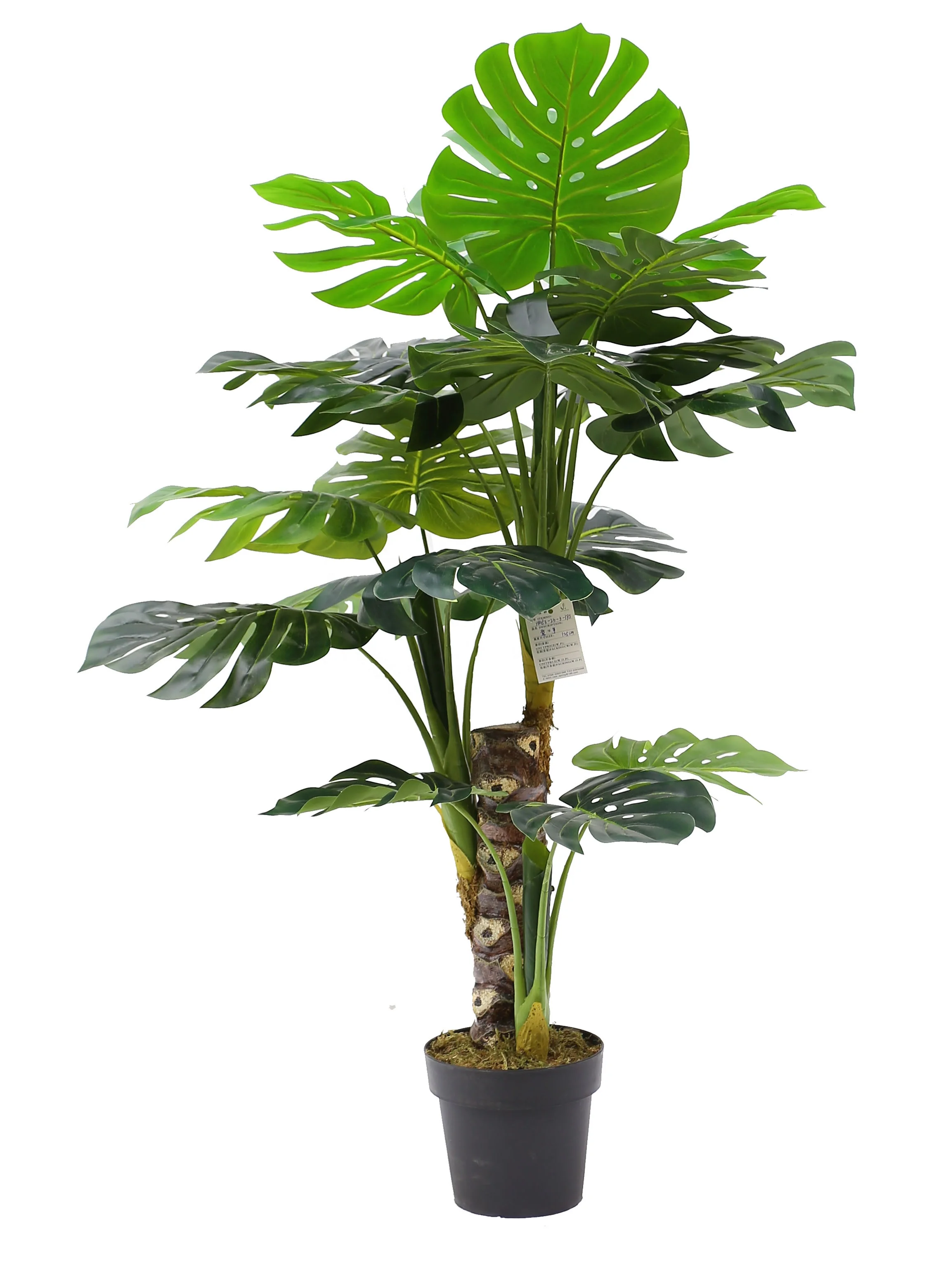 125cm artificial monsteras deliciosa bonsai hotel clothing store mall bar office window decoration plastic green plant potted