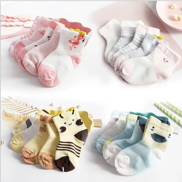 summer cute kids socks cartoon breathable socks for boy