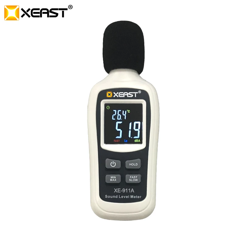 XEAST Hot Sale Handheld Digital Sound Meter  35dB~135dB Measuring Level Range With LCD Display Mini Sound Level Meter XE-911A