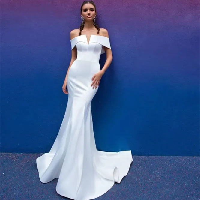 new Afraic Wedding Dress Detachable train ball gown two piece Mermaid bridal gowns  white Bridal Wedding Gowns Vestido de novia