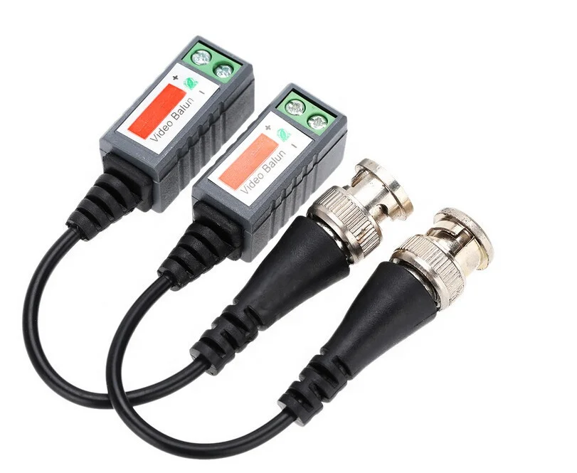 BNC UTP Cat5/5e/6 BNC Video Balun Transceiver Adapter Transmitter for HD 720P 1080P