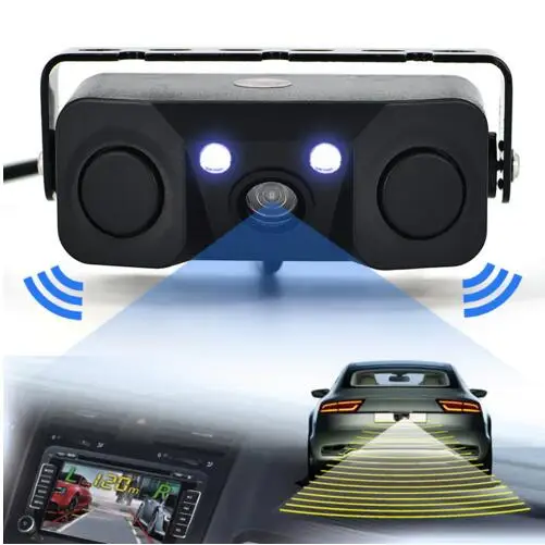 car reversing camera three in one parking sensor with radar camera