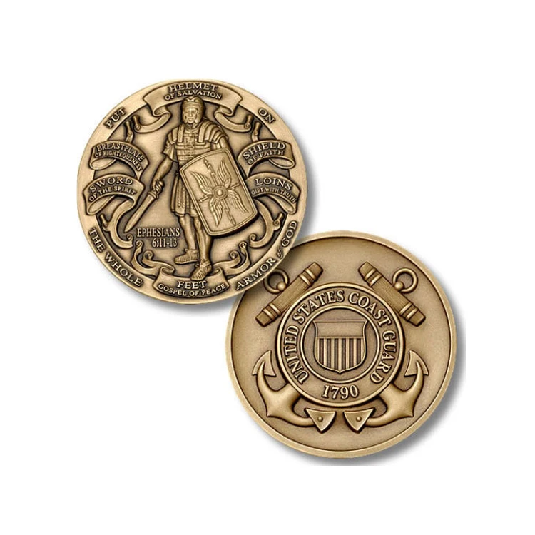 Пользовательские памятные вызов армии старый медный золотой медальон монета чайник