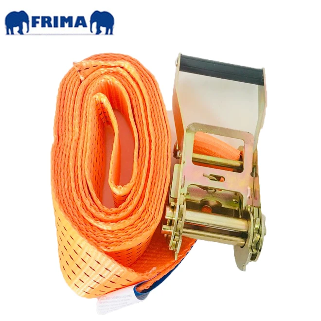 Сверхмощный стягивающий ремешок 5T/50 мм/5000daN/11000lbs/5 м, ремешок с храповым механизмом без крючков, пластиковая ручка