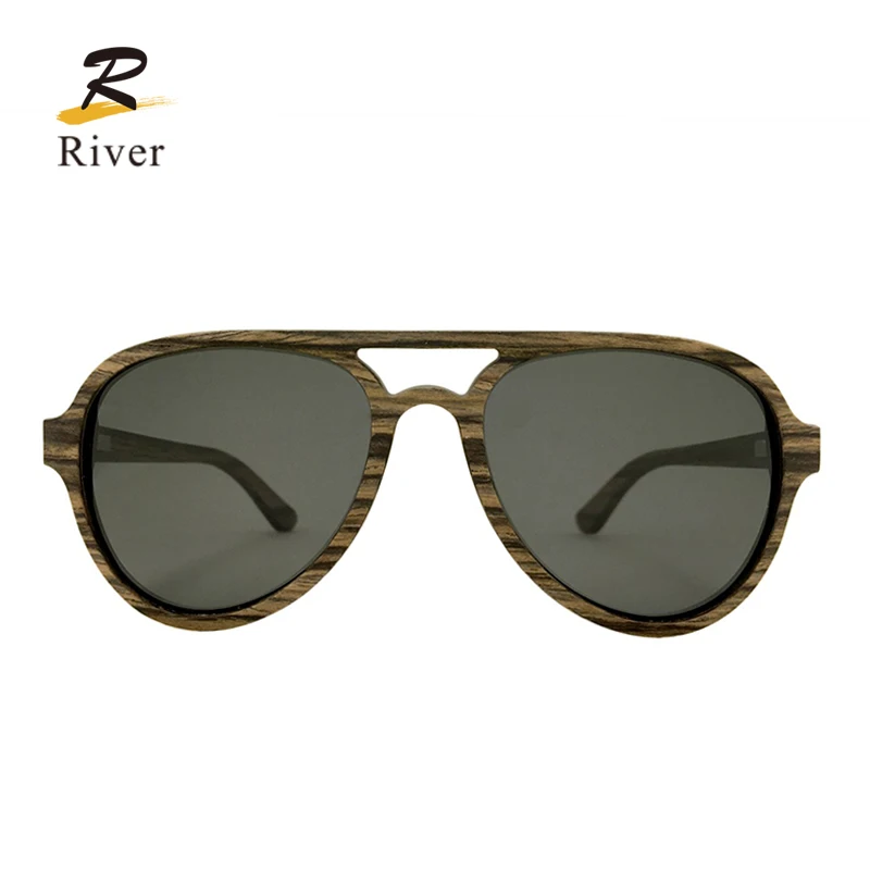 Custom Logo Unisex Retro Vintage Polarized Women Men Wooden Sun Glasses