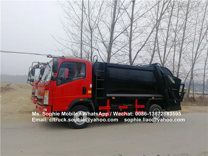 
Sinotruck Howo 4x2 mini Hydraulic Garbage Compactor Truck For City Sanitation Project 