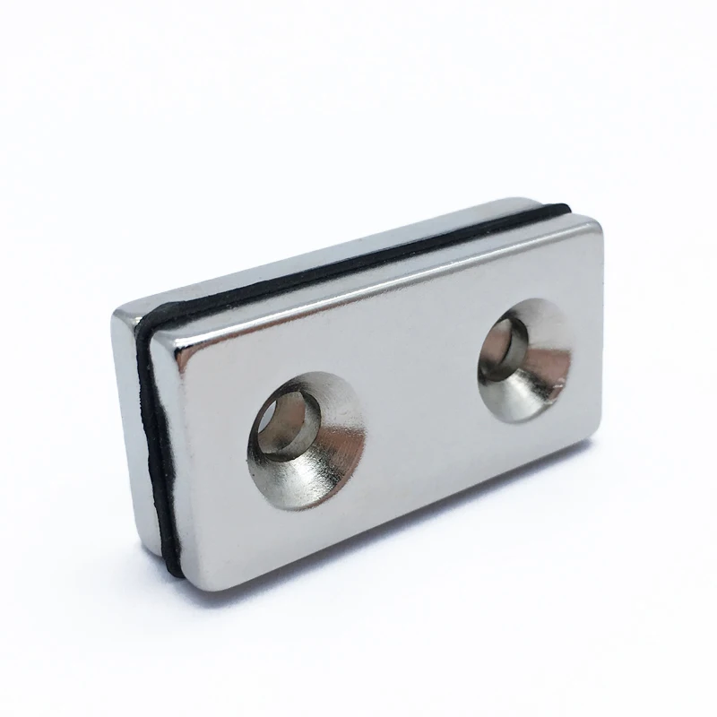 N35 сильный 50 мм x 20 мм x 5 мм неодимовый магнит с потайной головкой