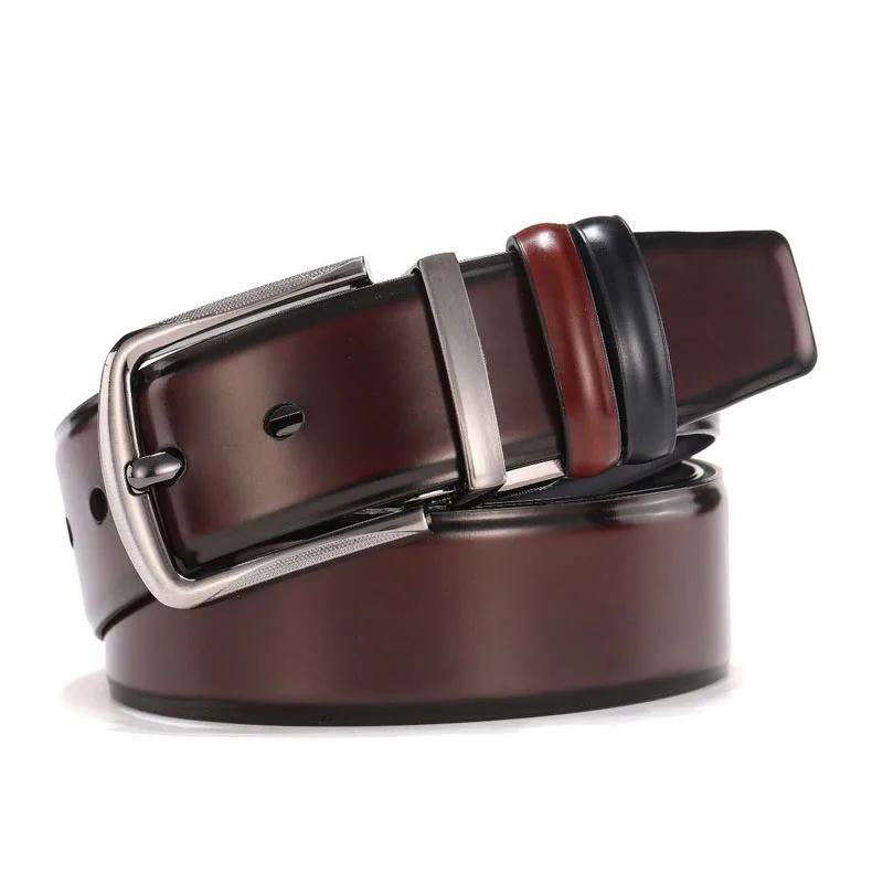 Заводской новый стиль мужской кожаный ремень с реверсивной пряжкой
