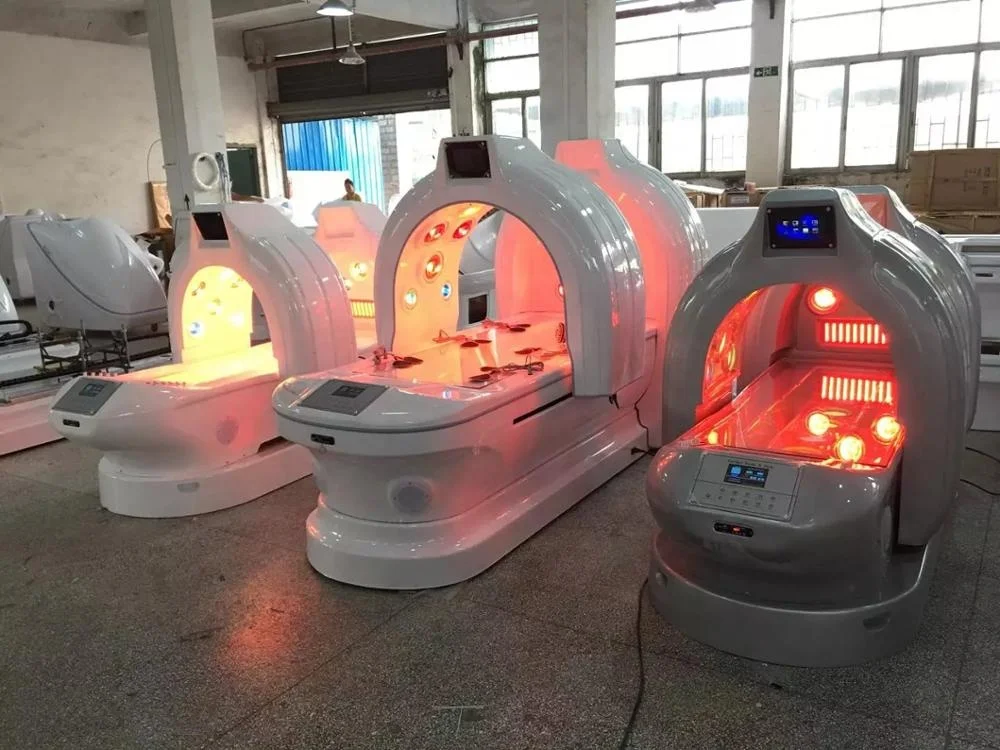 Royal Crystal Photon Therapy Far Infrared LED Magic Light EMS Pads and Meridian Brush Weight Loss Spa Capsule