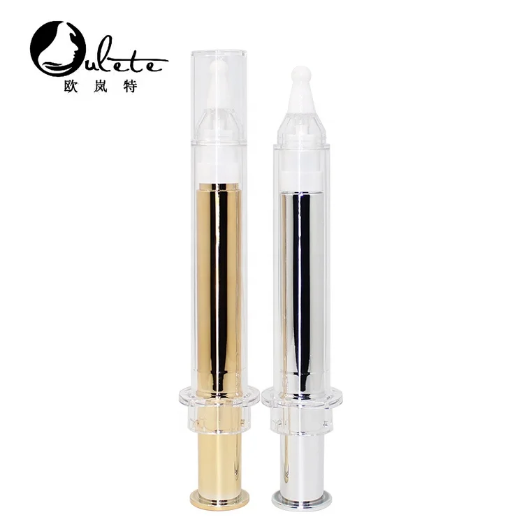 plastic cosmetic packaging eye cream 10ML 20ml gold airless syringe