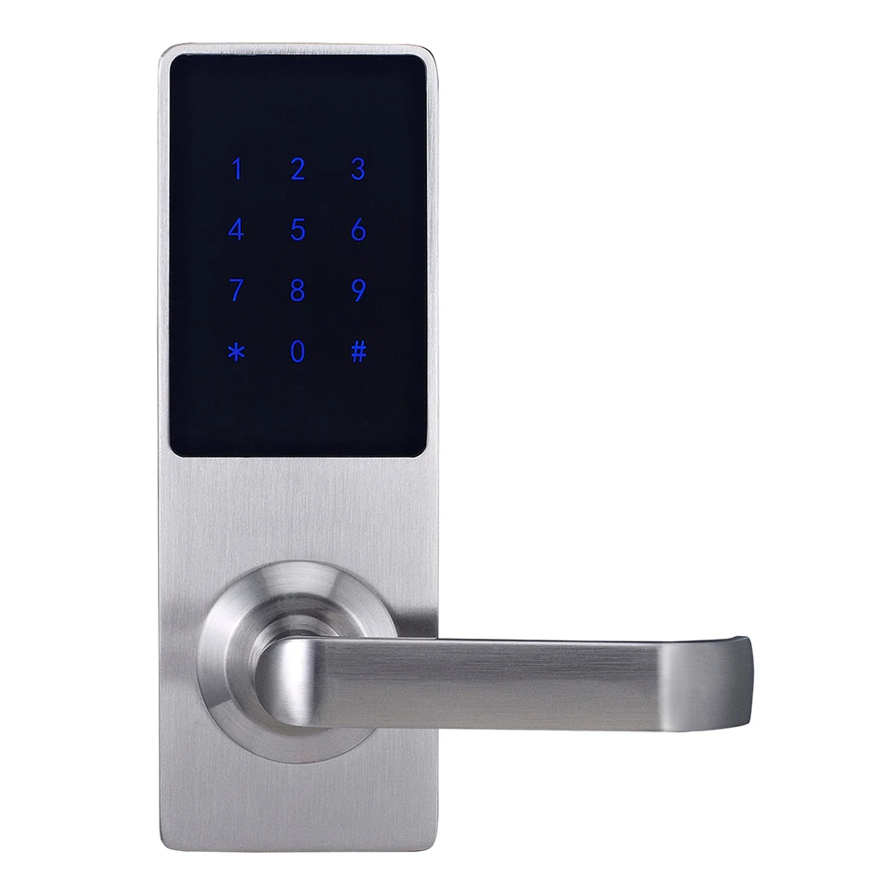 Touchscreen Keypad Digital Door Lock Waterproof Smart Deadbolt RFID Card Key Password Electronic Hotel Home Office Lock