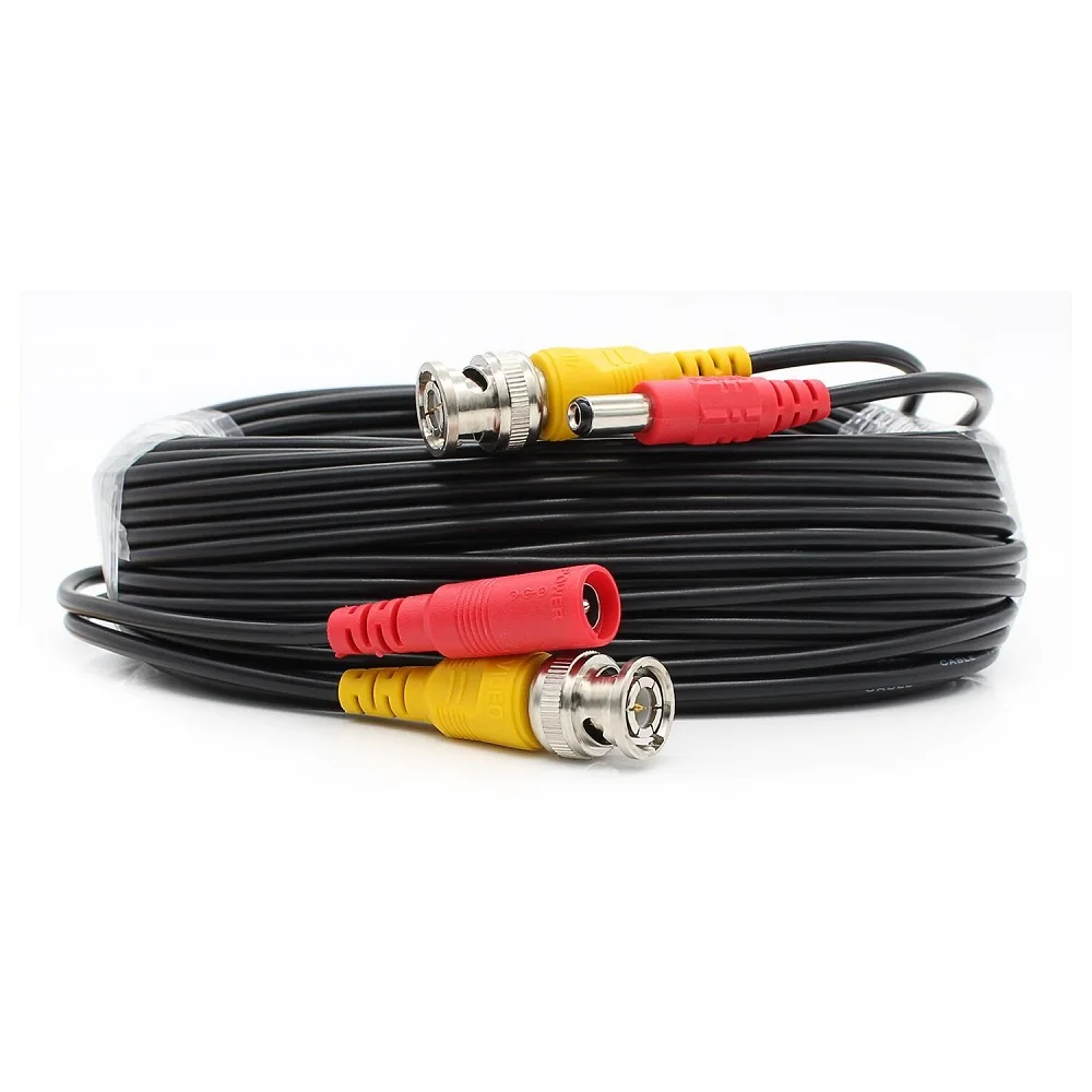 5m to 100m BNC Video Power Cable Security Camera Wire accessories for CCTV DVR Surveillance System coaxial asdi cable