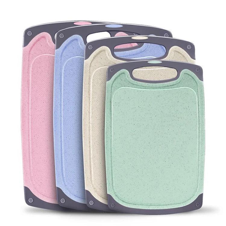 Amazon Online Shop Eco-friendly High Quality BPA Free Natural Straw Cutting Board Wheat Fiber Chopping Board