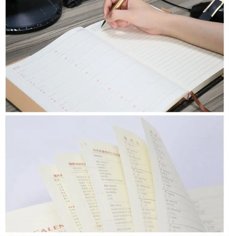 Новый дизайн на заказ состав повестки дня 2019 записная книжка из искусственной кожи (полиуретан) блокнот с напечатанным логотипом