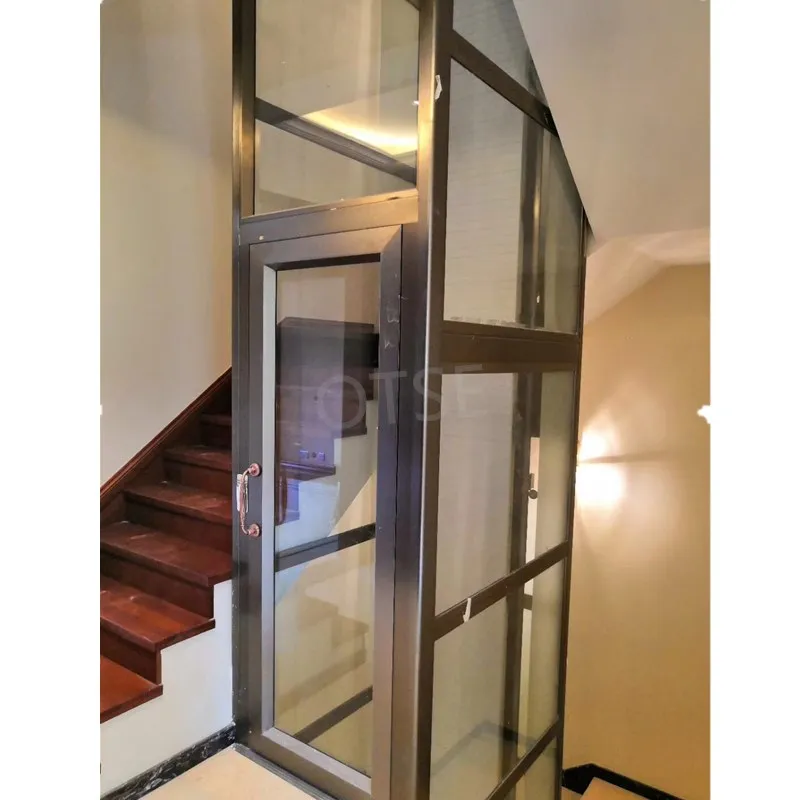 Glass Small Home Elevator Lift for 2 Person