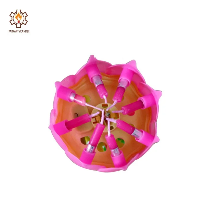 Wholesale Happy Rose lotus Music flower birthday candle