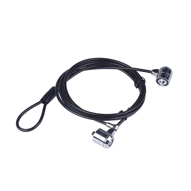 Двойная головка вскрытия отмычкой система тип ключа ноутбук безопасный замок безопасности ноутбук кабельный замок