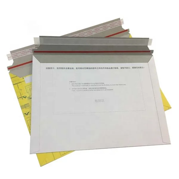 
Customize Design 300gsm White Cardboard Paper Envelope For Shipping Documents 