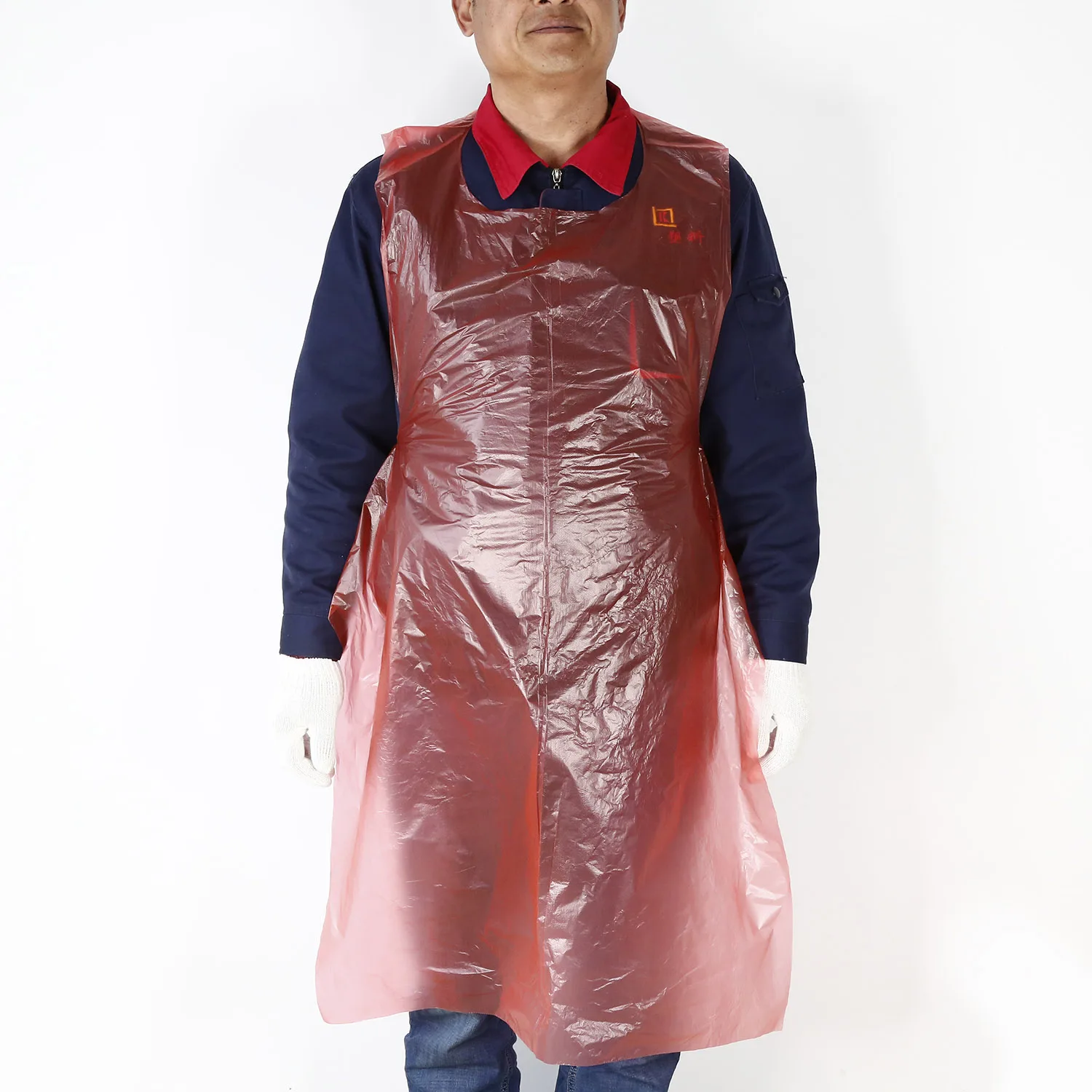 High Quality PE Plastic Disposable Aprons Accept Custom Order Disposable Bibs For Adult