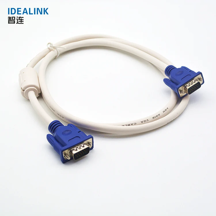 Низкая стоимость позолоченные VGA 3 + 4 10 м кабель vga мужчины для портативных ПК ТВ проектор