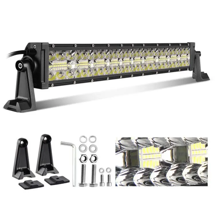 
 Светодиодная панель повышенной яркости, 12 В, 22 дюйма, 32 дюйма, 42 дюйма, 24 В, трехрядная, для внедорожников и грузовиков, дальнее расстояние 4x4, 52 дюйма  