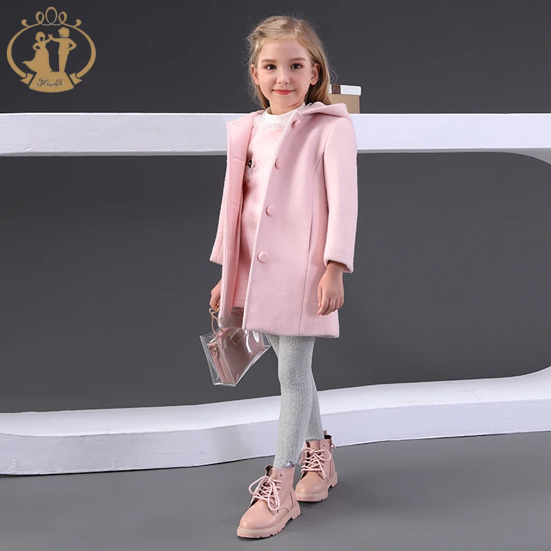 Nimble Kids Baby Little Coats For Winter Pink European Winter Coats Fashionable Good Quality Wholesale Kids Jackets