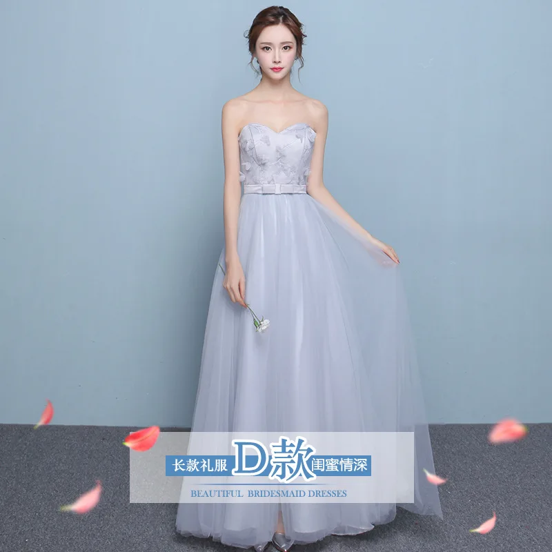 
ZH1133L 2019 long flower sisters wedding custom evening prom dress bridesmaid dress 