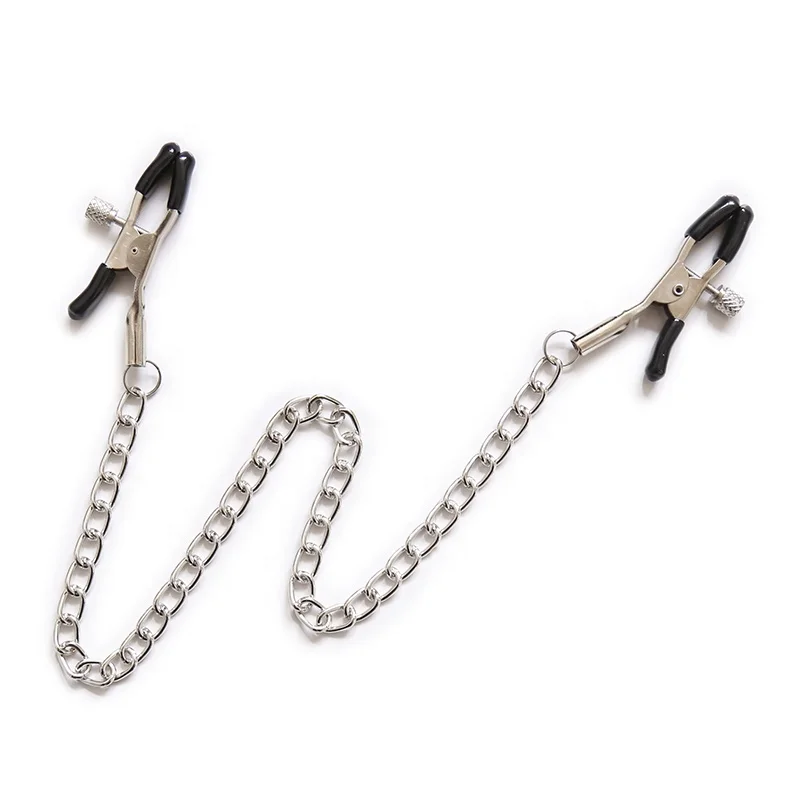 Mature Chain BDSM Kink Bondage Restraint Fetish Metal Nipple Clamps With Chain Clips Stimulator SM Fetish Sex Toys For Couple