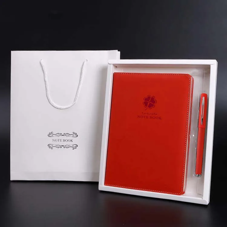 grade hardcover loose leaf notebook gift set A5 size PU leather notebook customized LOGO