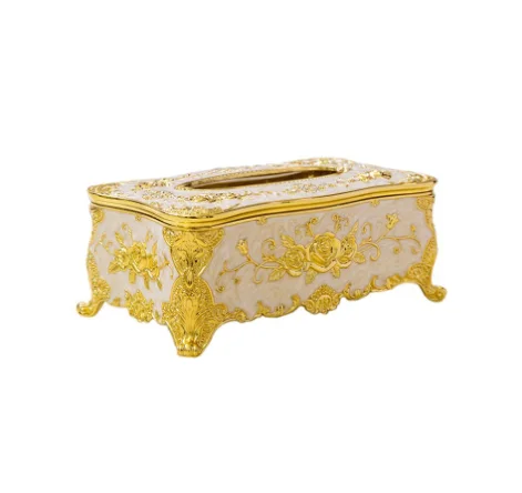 China made home living used napkin holder metal decorate tissue box